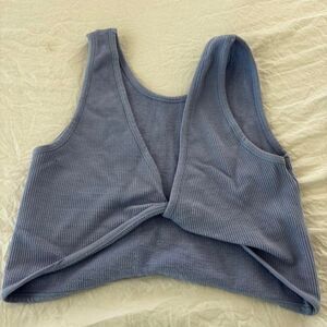 NIKI BIKI Twist Reversible Purple Women's Blue Medium Purple Crop Tank Top